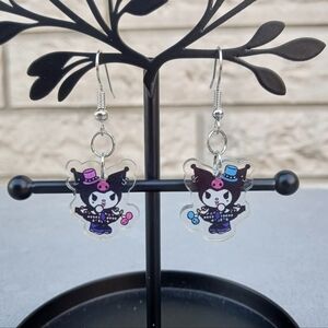 2/$10 Sanrio Kuromi Mix Matched Grunge Y2k Alt Dangle Earrings NWT